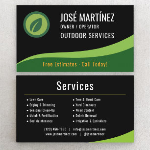 Carte De Visite Services extérieurs aménagement paysager entretien