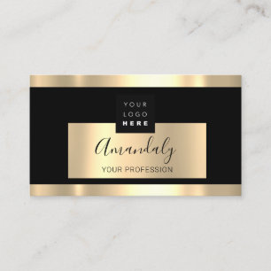 Carte De Visite Services financiers professionnels Gold Logo VIP N