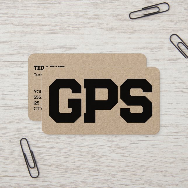 Carte De Visite Services GPS (Devant/Arrière en situation)