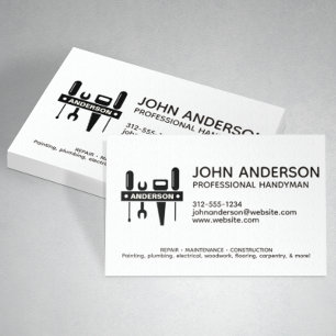 Carte De Visite Services Handyman Professionnels Modernes
