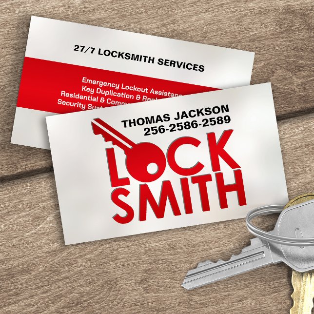 Carte De Visite Services Locksmith (Créateur téléchargé)
