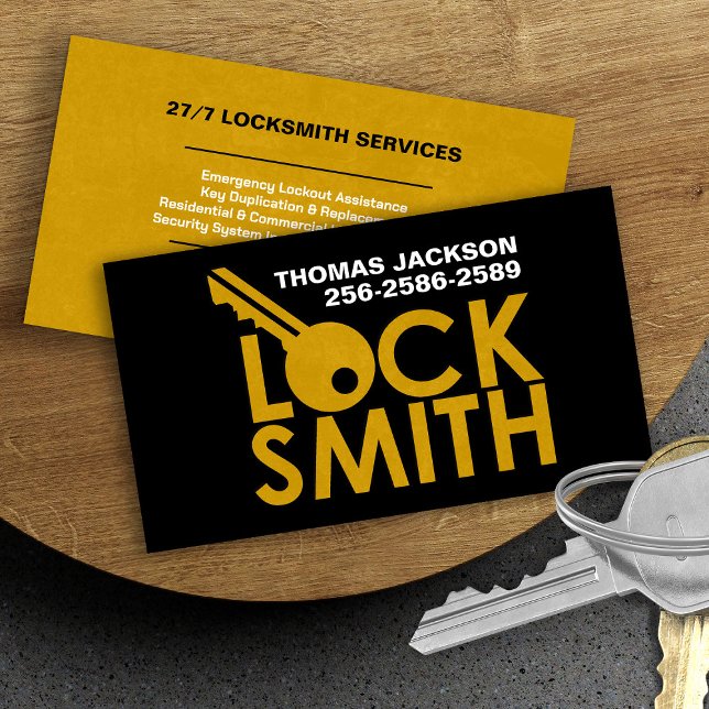 Carte De Visite Services Locksmith (Créateur téléchargé)