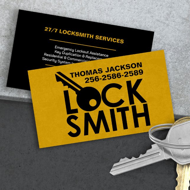 Carte De Visite Services Locksmith (Créateur téléchargé)