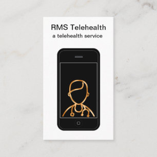 Carte De Visite Services médicaux en ligne de Telehealth