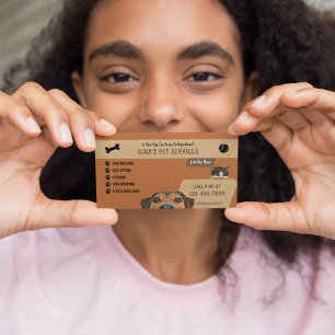 Carte De Visite Services pour animaux