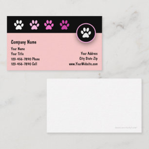 Carte De Visite Services pour animaux Conception moderne