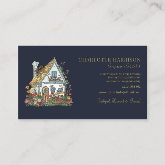 Carte De Visite Services professionnels d'aidants naturels Code QR (Devant)