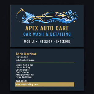 Carte De Visite Services professionnels de lavage et de detailing