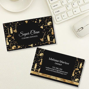 Carte De Visite Services professionnels de nettoyage de maison de 