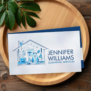 Carte De Visite Services professionnels de nettoyage des maisons