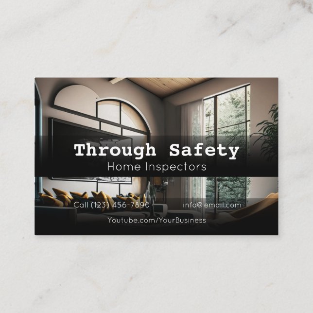 Carte De Visite Services professionnels d'inspection à domicile (Dos)