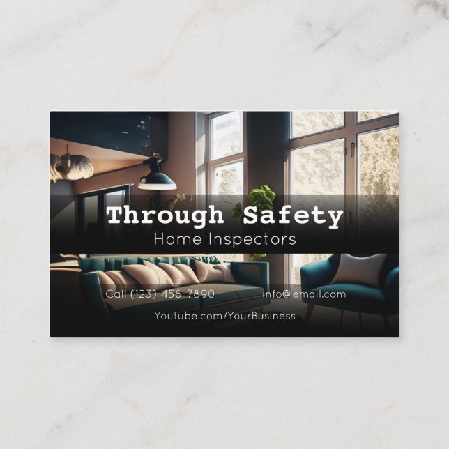 Carte De Visite Services professionnels d'inspection à domicile (Dos)