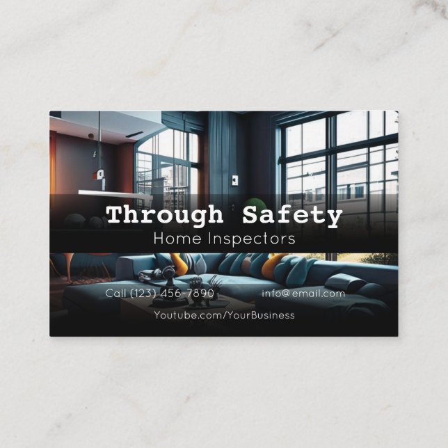 Carte De Visite Services professionnels d'inspection à domicile (Dos)