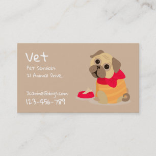 Carte De Visite Services professionnels vétérinaires d'animal