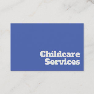 Carte De Visite Services simples de garde d'enfants