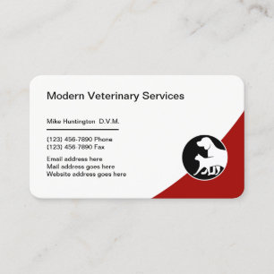 Carte De Visite Services vétérinaires pour animaux de compagnie