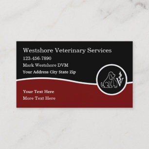 Carte De Visite Services vétérinaires Thème vétérinaire