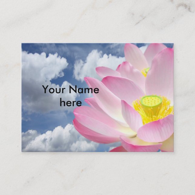 Carte De Visite Seule une Blossom Lotus + votre texte et vos idées (Devant)