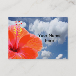 Carte De Visite Seule une fleur d'Hibiscus + votre texte et vos id