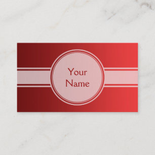 Carte De Visite SEULEMENT dégradés de couleur - feu rouge + votre
