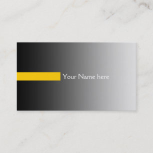 Carte De Visite SEULEMENT dégradés de COULEUR gris - rayures jaune