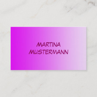 Carte De Visite SEULEMENT dégradés de COULEUR - rose néon