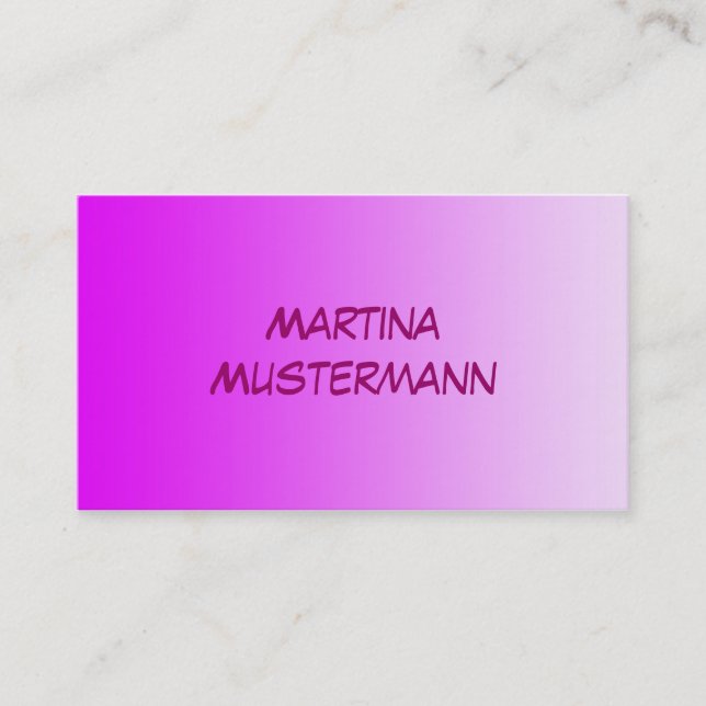 Carte De Visite SEULEMENT dégradés de COULEUR - rose néon (Devant)