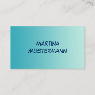 Carte De Visite SEULEMENT gradients de COULEUR - bleu d'océan