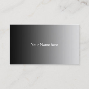 Carte De Visite Seules les dégradés de couleur - gris noir
