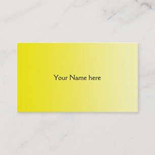 Carte De Visite SEULS gradients de COULEUR - citron jaune