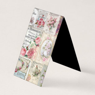 Carte De Visite Shabby collage chic, pays victorien, découpage, b