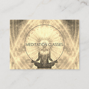 Carte De Visite Shaman Entouré De Méditation Légère Et De Yoga