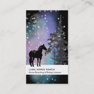 Carte De Visite *~* Shaman Stars Cosmiques Moon Horse Equine Rainb
