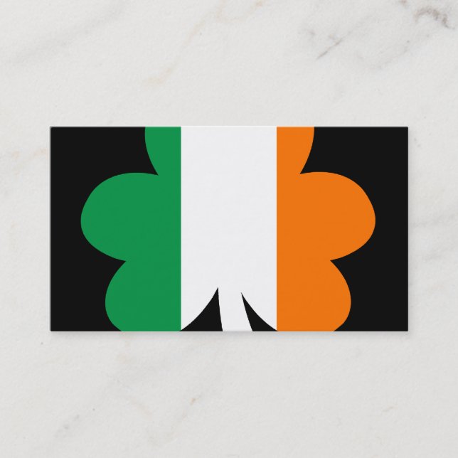 Carte De Visite Shamrock à trois couleurs (Devant)