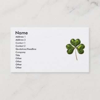 Carte De Visite Shamrock chanceux 1