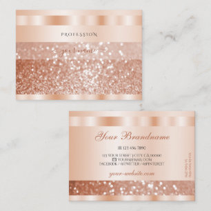 Carte De Visite Shimmery Rose Gold Sparkle Parties scintillant élé