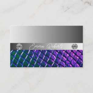 Carte De Visite Shimmery Silver Sparkle Parties scintillant Diamon