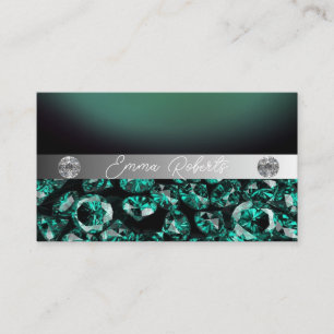 Carte De Visite Shimmery Silver Sparkle Parties scintillant Diamon