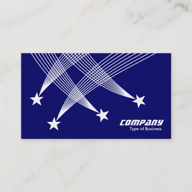 Carte De Visite Shooting Stars - blanc sur 000066 bleu-foncé (Devant)