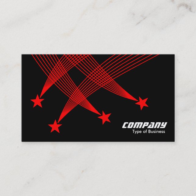 Carte De Visite Shooting Stars - rouge sur le noir (Devant)