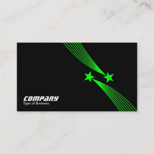 Carte De Visite Shooting Stars v2 - Vert sur le noir