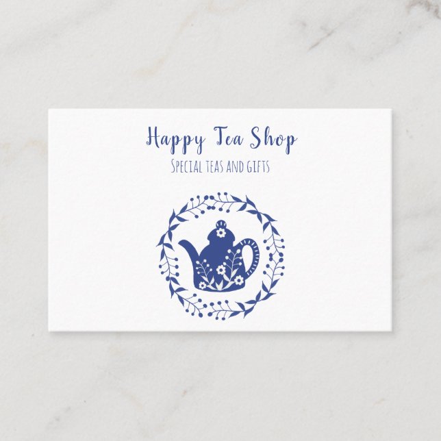 Carte De Visite Shop de thé personnalisé (Devant)