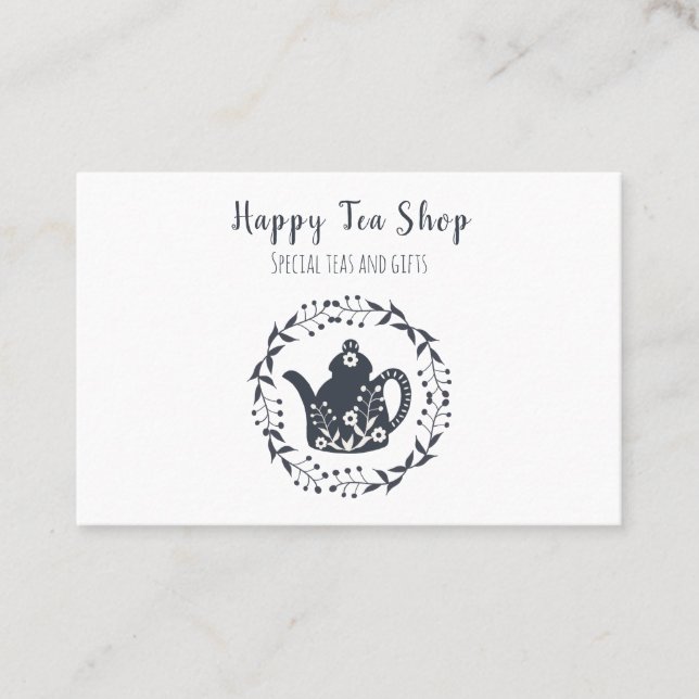 Carte De Visite Shop de thé personnalisé (Devant)