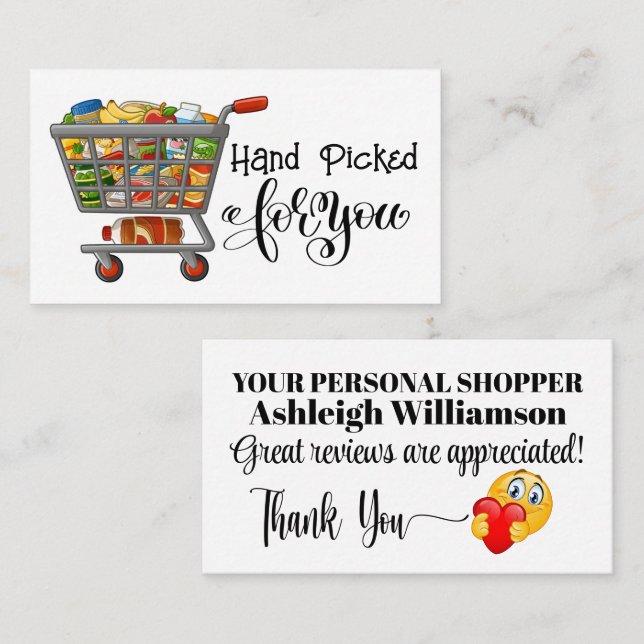 CARTE DE VISITE SHOPPER PERSONNEL (Devant / Derrière)