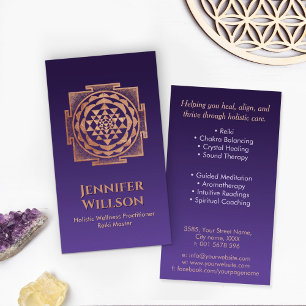 Carte De Visite Shri Yantra - Sri yantra - Shri Chakra - Cuivre