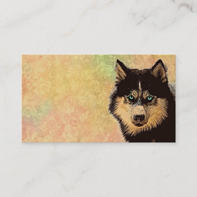 Carte De Visite Sibérien Husky (Devant)