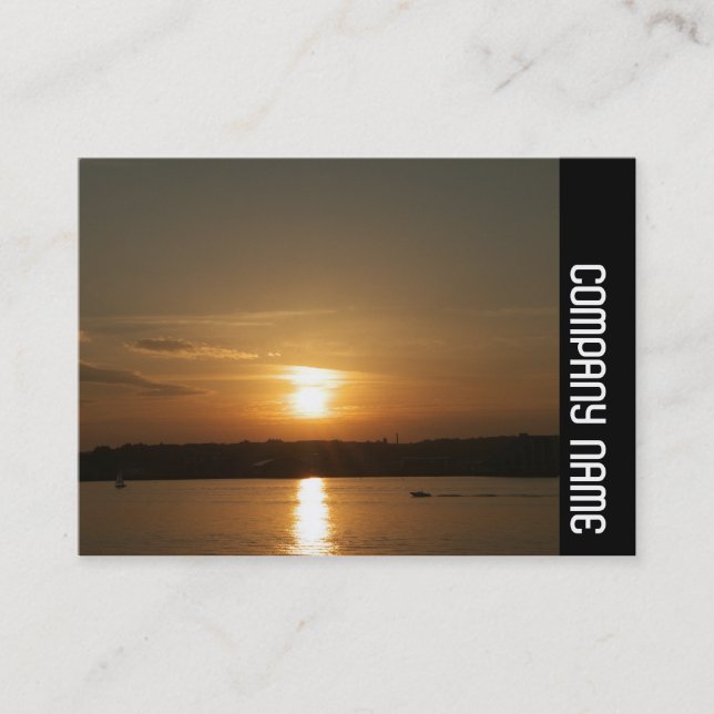 Carte De Visite Side Band - Coucher de soleil sur Cardiff Bay (Devant)