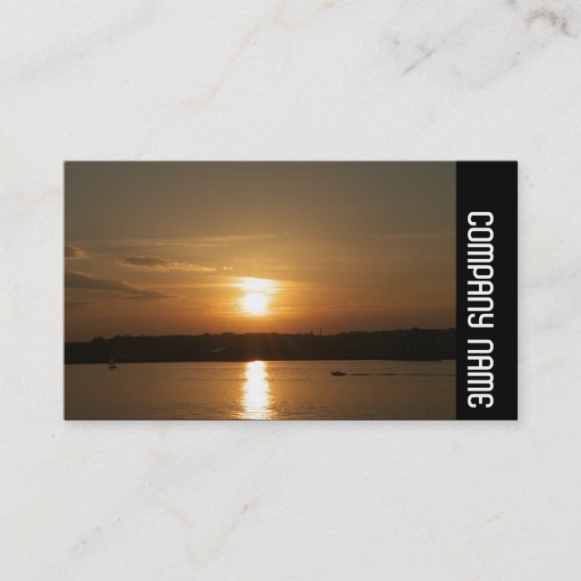 Carte De Visite Side Band - Coucher de soleil sur Cardiff Bay (Devant)