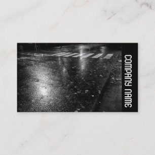Carte De Visite Side Band - Wet Autumn Road à la nuit