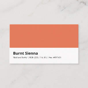 Carte De Visite Sienne Brûlée "Gracieux et Authentique"